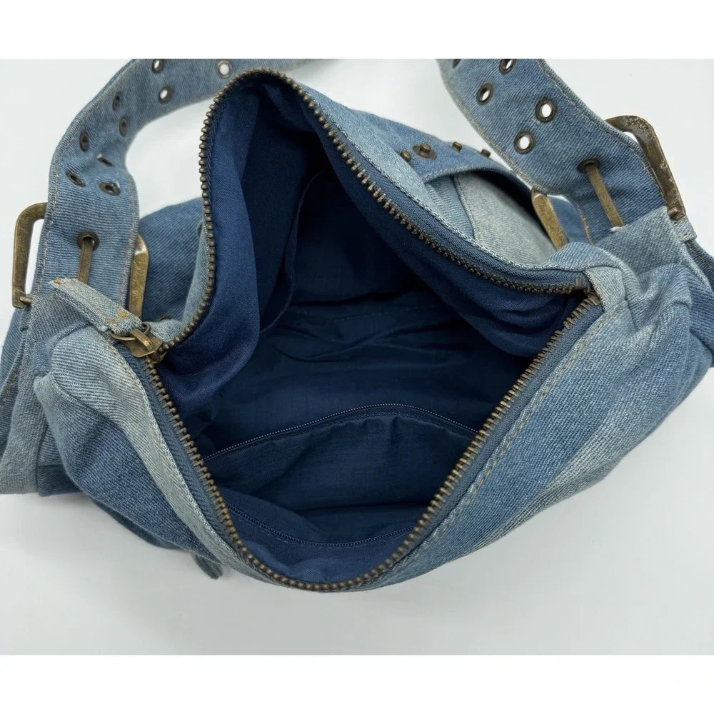 Blue Denim UT Austin Texas Longhorns Studded Handbag Purse